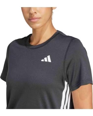 ADIDAS CAMISETA ADIDAS RUN FAST MANGA CURTA FEMININA PRETA NEGRO