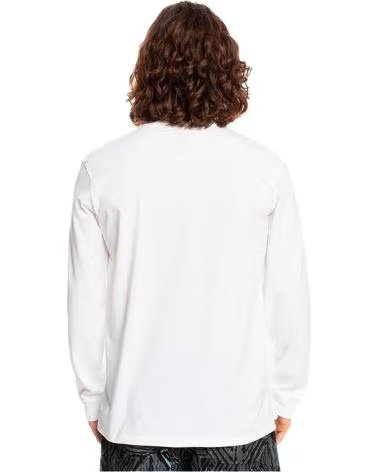 QUIKSILVER T-SHIRT QUIKSILVER SCRIPTTALK A MANICA LUNGA BIANCA DA UOMO BLANCO