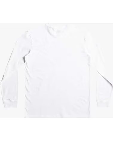QUIKSILVER T-SHIRT QUIKSILVER SCRIPTTALK A MANICA LUNGA BIANCA DA UOMO BLANCO