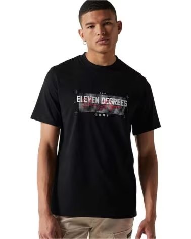 11 DEGREES CAMISETA 11 DEGREES STREETWEAR GRAPHIC T PRETA NEGRO