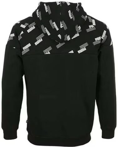 PUMA MOLETOM COM CAPUZ PUMA POWER AOP FL MASCULINO NEGRO