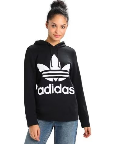 ADIDAS SUDADERA CON CAPUCHA EN PARA MUJER NEGRO