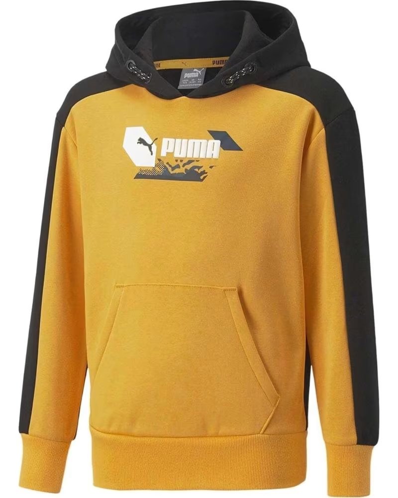 PUMA MOLETOM COM CAPUZ PUMA ALPHA HOODIE FL B UNISSEX AMARELO AMARILLO