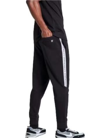 11 DEGREES MODELO TEXT PRINT BLOCK JOG NEGRO