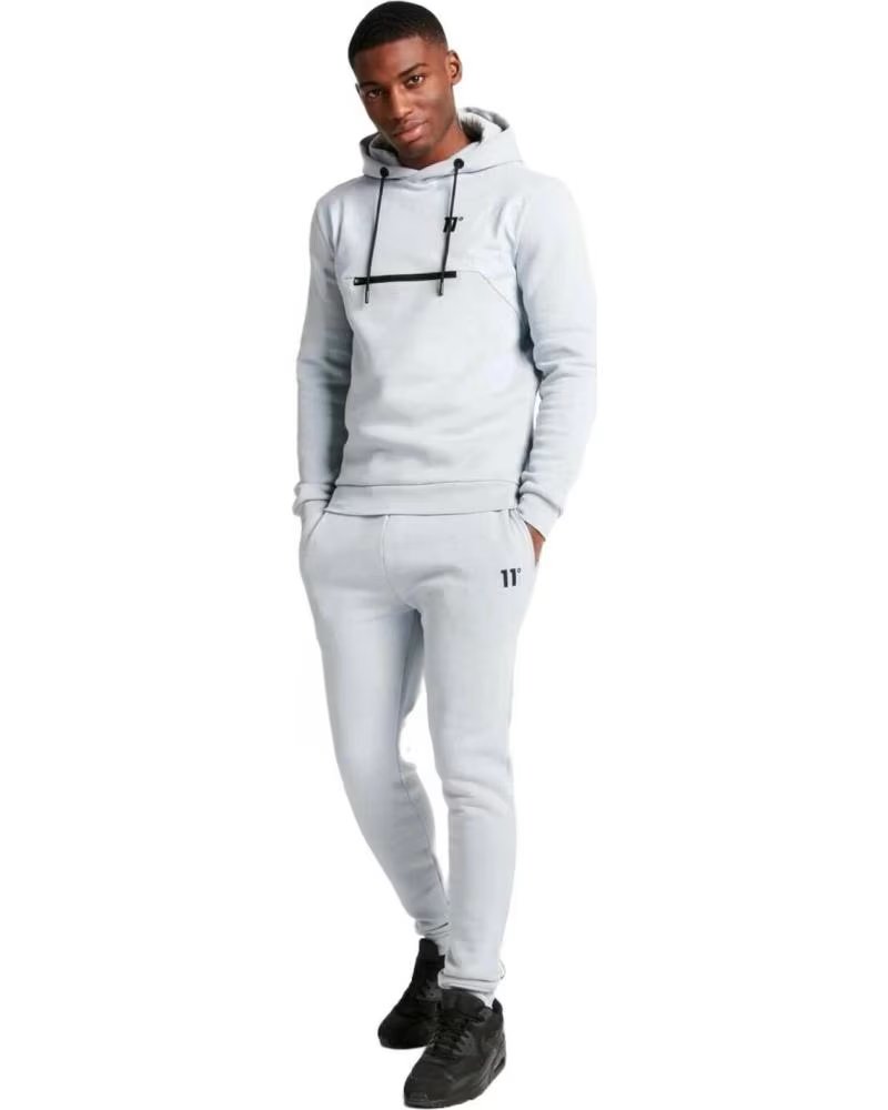 11 DEGREES FELPA CON CAPPUCCIO 11 DEGREES MIXED FABRIC PULLOVER BLU AZUL