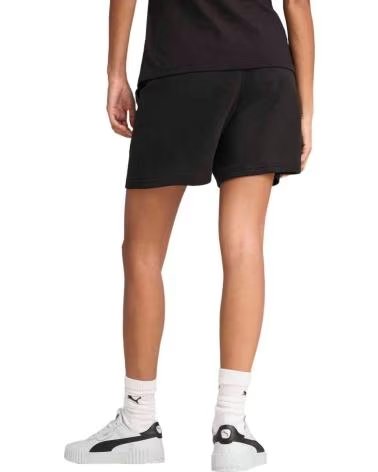 PUMA SHORT TAILLE HAUTE PUMA ESS SCRIPT NOIR FEMME NEGRO
