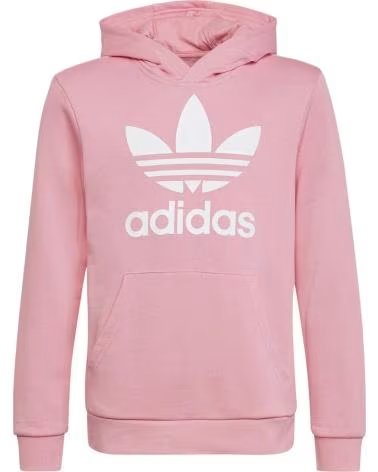 girl and boy shoes ADIDAS ADIDAS TREFOIL HOODIE FOR KIDS PINK ROSA