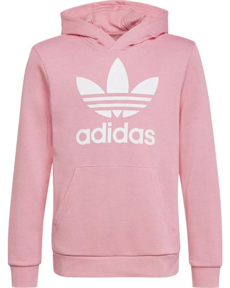 Zapatos de Niña y Niño ADIDAS SUDADERA ADIDAS TREFOIL HOODIE PARA NIÑOS ROSA ROSA