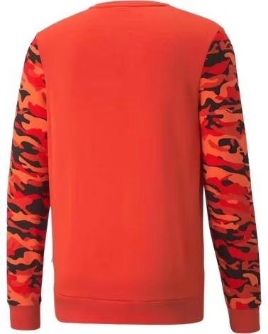 PUMA SUDADERA PUMA ESS CAMO CREW FL UNISEX ROJO