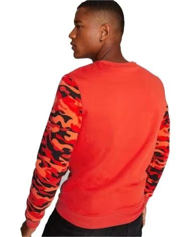 PUMA SUDADERA PUMA ESS CAMO CREW FL UNISEX ROJO