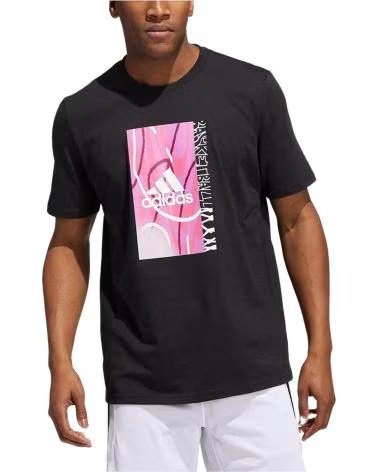 ADIDAS CAMISETA ADIDAS BOS COURTS TEE PRETA MASCULINA NEGRO