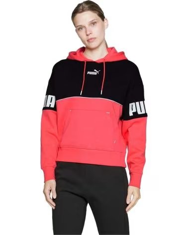 PUMA MOLETOM COM CAPUZ PUMA POWER COLORBLOCK FEMININO ROSA
