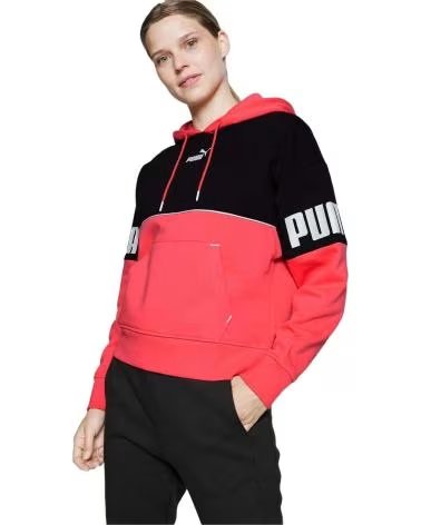 PUMA MOLETOM COM CAPUZ PUMA POWER COLORBLOCK FEMININO ROSA