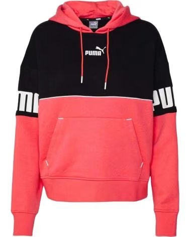 PUMA MOLETOM COM CAPUZ PUMA POWER COLORBLOCK FEMININO ROSA