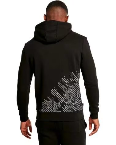 11 DEGREES FELPA CON CAPPUCCIO 11 DEGREES PLACEMENT CIRCUIT PR NERA NEGRO