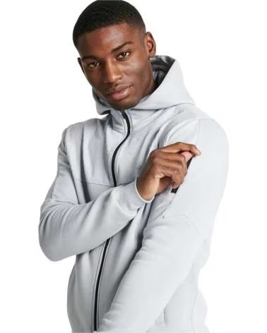 11 DEGREES COMPLETO SPORTIVO 11 DEGREES MIXED FABRIC GRIGIO CON ZIP INTERA GRIS