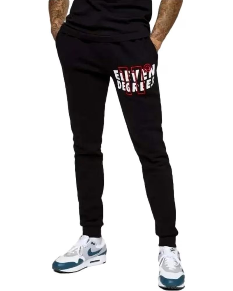 11 DEGREES PANTALÓN DEPORTIVO 11 DEGREES LARGE LOGO REGULAR FIT NEGRO NEGRO