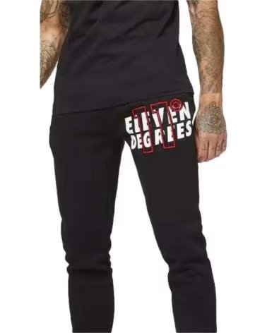 11 DEGREES PANTALÓN DEPORTIVO 11 DEGREES LARGE LOGO REGULAR FIT NEGRO NEGRO