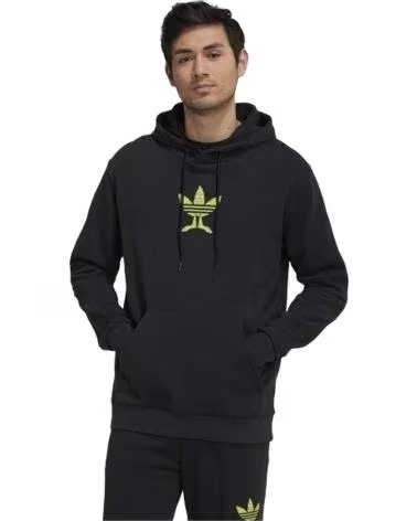 ADIDAS FELPA CON CAPPUCCIO ADIDAS FUN HOODIE DA UOMO NEGRO