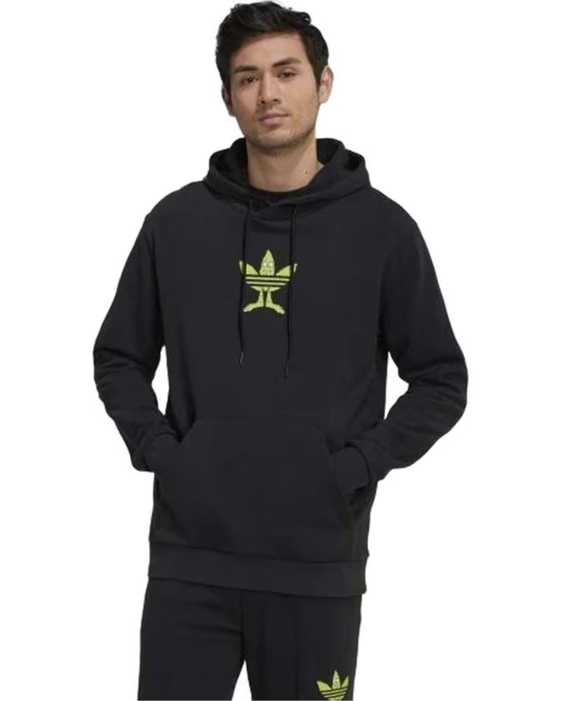 ADIDAS FELPA CON CAPPUCCIO ADIDAS FUN HOODIE DA UOMO NEGRO