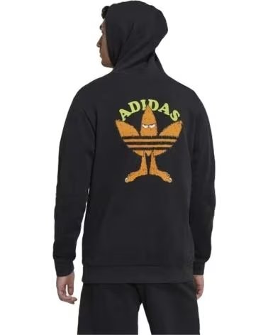 ADIDAS FELPA CON CAPPUCCIO ADIDAS FUN HOODIE DA UOMO NEGRO