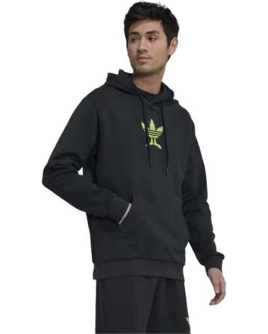 ADIDAS FELPA CON CAPPUCCIO ADIDAS FUN HOODIE DA UOMO NEGRO