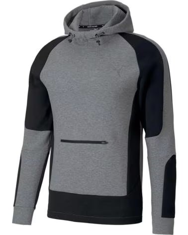 PUMA FELPA CON CAPPUCCIO PUMA EVOSTRIPE DA UOMO GRIS