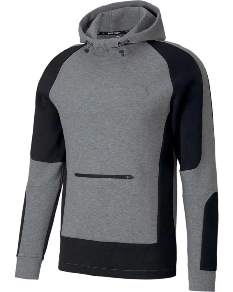 PUMA FELPA CON CAPPUCCIO PUMA EVOSTRIPE DA UOMO GRIS