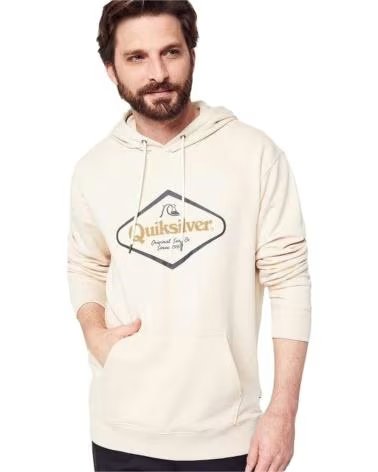 QUIKSILVER MOLETOM COM CAPUZ QUIKSILVER STIRRUP MASCULINO BEIG