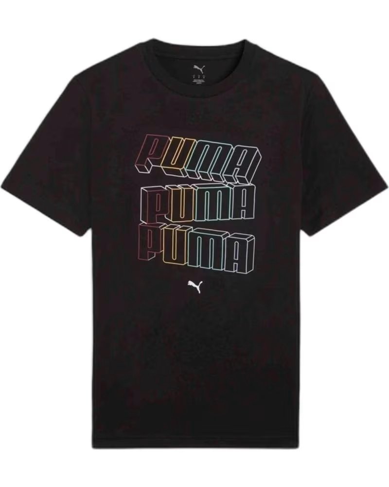 PUMA T-SHIRT PUMA ESS LOGO LAB HOG TEE NOIR NEGRO