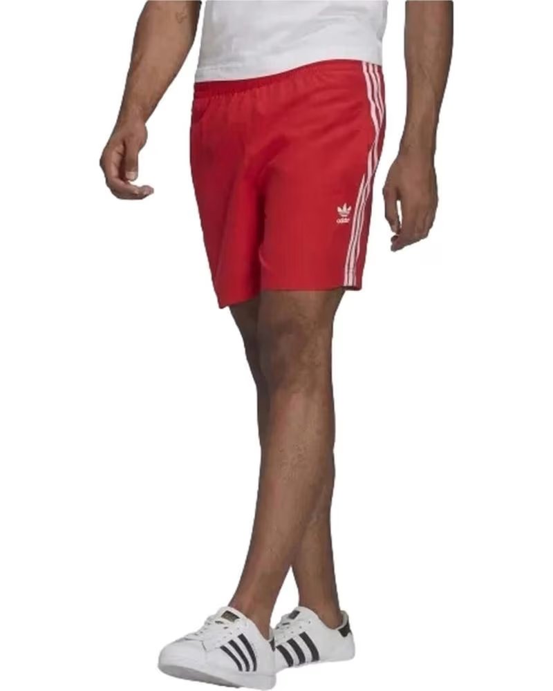ADIDAS PANTALONCINI ADIDAS 3-STRIPES SWIMS ROSSI DA UOMO ROJO