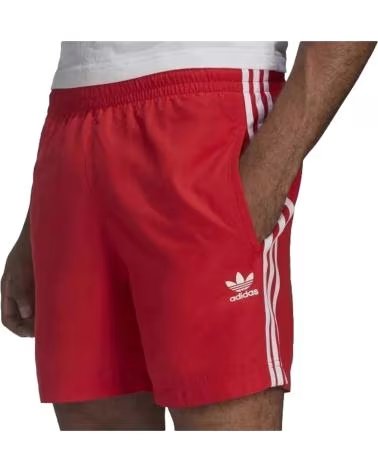 ADIDAS PANTALONCINI ADIDAS 3-STRIPES SWIMS ROSSI DA UOMO ROJO
