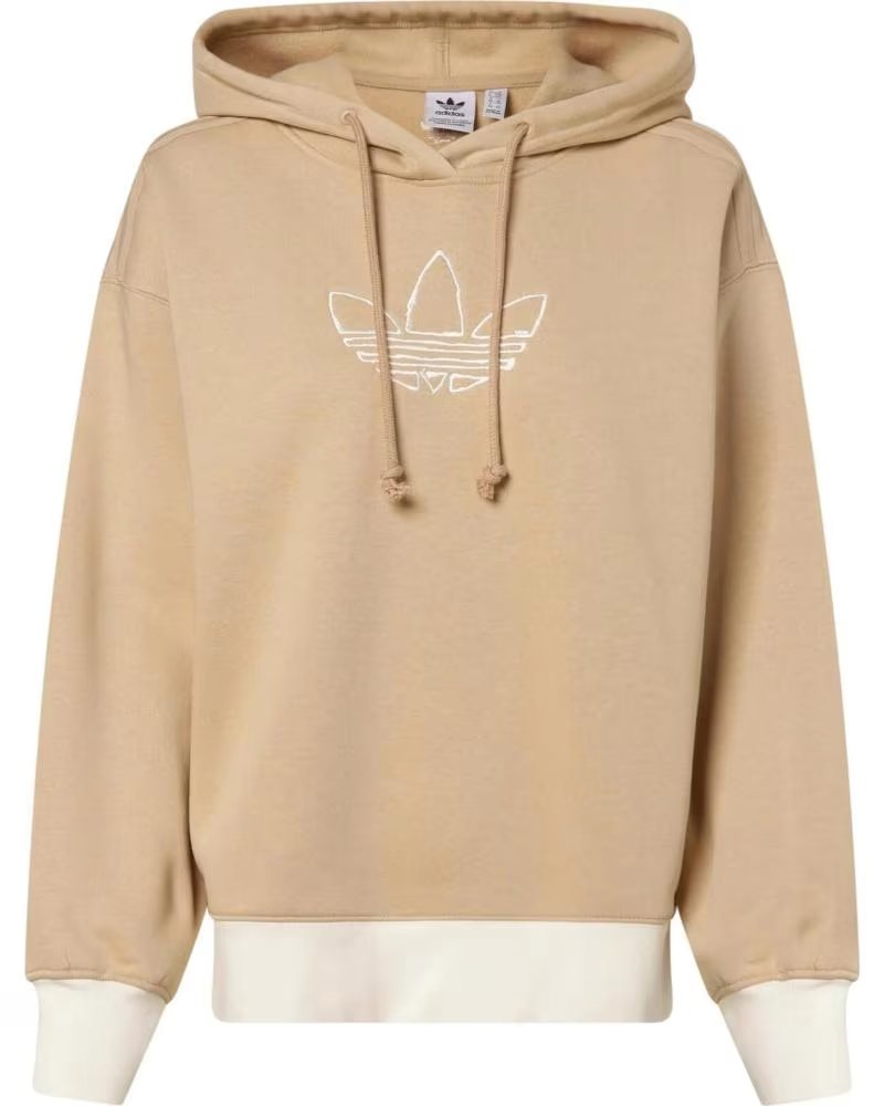 ADIDAS SUDADERA CON CAPUCHA EN PARA MUJER BEIGE