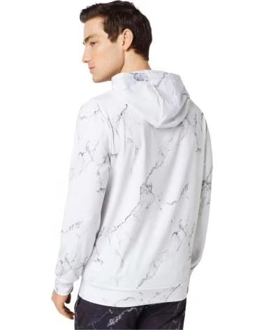 11 DEGREES KAPUZENPULLOVER 11 DEGREES MARMORDRUCK WEISS BLANCO