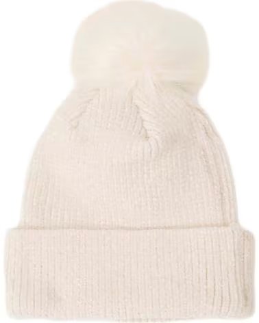 NEW ERA BONNET EN MAILLE NEW ERA À POMPON POUR FEMME - BEIGE BEIGE