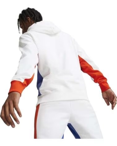 PUMA FELPA PUMA CLASSICS BLOCK HOODIE BIANCA DA UOMO BLANCO