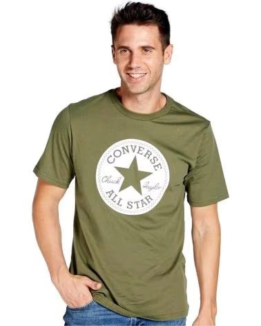 CONVERSE T-SHIRT CONVERSE ALL STAR A MANICHE CORTE DA UOMO VERDE