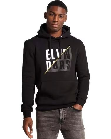 11 DEGREES FELPA CON CAPPUCCIO 11 DEGREES LARGE GRAPHIC PULLOVER NERA NEGRO