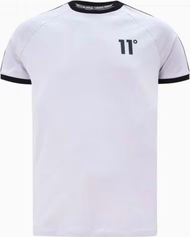11 DEGREES 11 DEGREES TAPED RINGER T-SHIRT WHITE AZUL