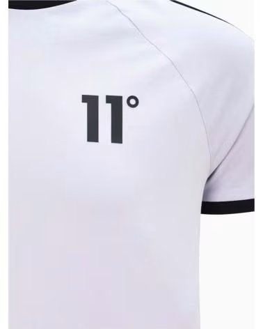 11 DEGREES 11 DEGREES TAPED RINGER T-SHIRT WHITE AZUL