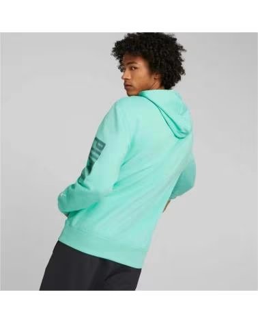 PUMA FELPA CON CAPPUCCIO GRAFICA PUMA SWXP DA UOMO VERDE