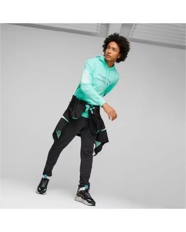 PUMA FELPA CON CAPPUCCIO GRAFICA PUMA SWXP DA UOMO VERDE