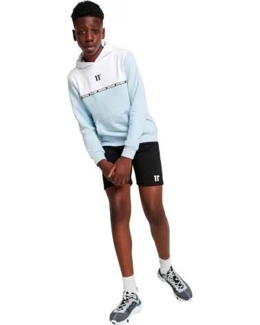 11 DEGREES 11 DEGREES TAPED BLOCK PULLOVER HOODIE BLUE AZUL