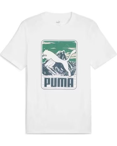 PUMA CAMISETA GRÁFICA PUMA MOUNTAIN BLANCA BLANCO