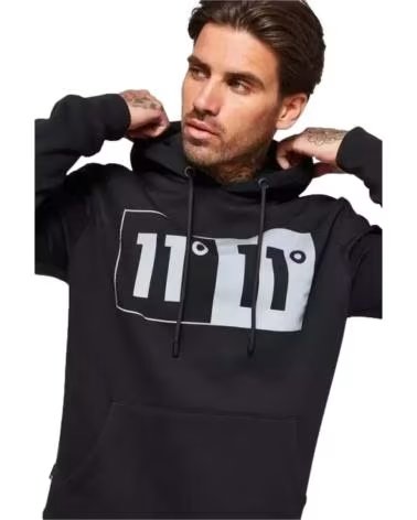 11 DEGREES SUDADERA CON CAPUCHA 11 DEGREES BOX GRAPHIC PULLOVER NEGRA NEGRO