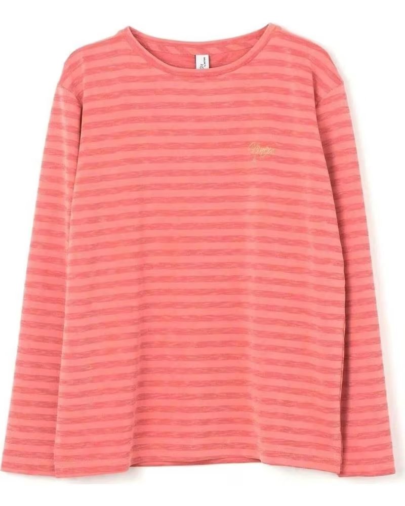 ASTORE CAMISETA FEMININA DE MANGA COMPRIDA LISTRADA ROSA