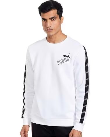 PUMA FELPA PUMA AMPLIFIED CREW FL DA UOMO BLANCO