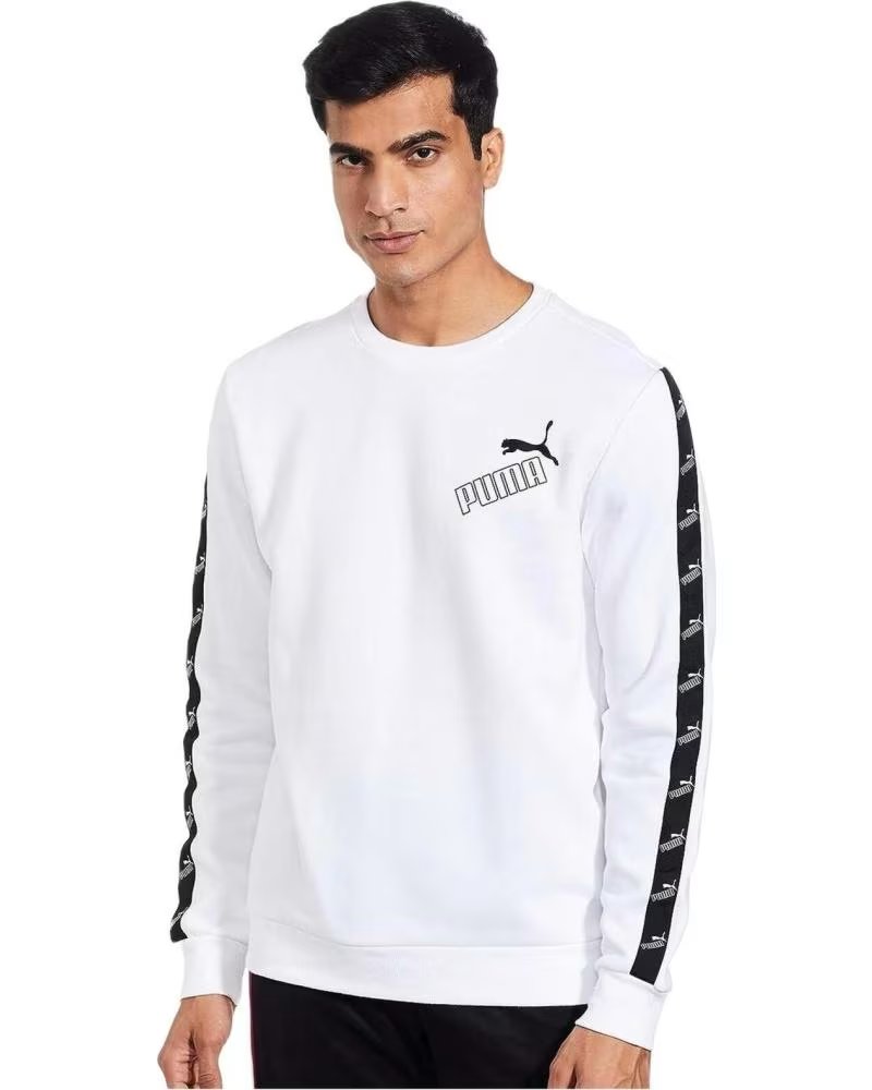 PUMA FELPA PUMA AMPLIFIED CREW FL DA UOMO BLANCO