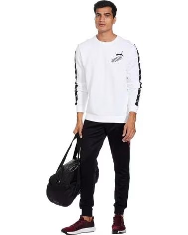 PUMA FELPA PUMA AMPLIFIED CREW FL DA UOMO BLANCO