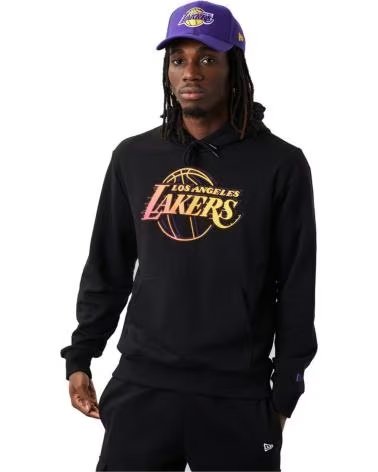 NEW ERA SWEAT À CAPUCHE NEW ERA LOS ANGELES LAKERS HOMME NOIR NEGRO